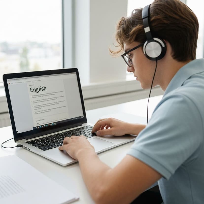 TOEFL iBT prep student